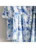 Elliatt 100% Polyester Floral Blue White Casual Dress Size S - photo 8