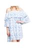 Elliatt 100% Polyester Floral Blue White Casual Dress Size S - photo 1