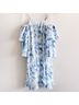 Elliatt 100% Polyester Floral Blue White Casual Dress Size S - photo 4