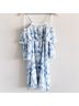 Elliatt 100% Polyester Floral Blue White Casual Dress Size S - photo 3