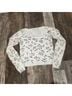 Moda International Floral White Green Pink Pullover Sweater Size XS - photo 4