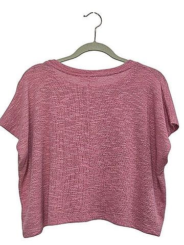 Zenana Outfitters Dusty Pink Boxy Crop Knit Top Short Sleeve T-Shirt (view 2)