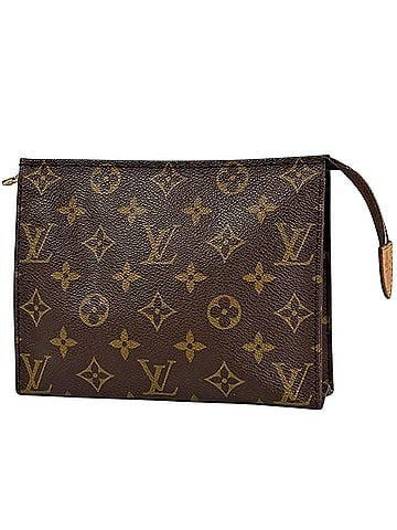 Louis Vuitton Louis Vuitton Pochette Toilette 19 Makeup Cosmetics Bag/Pouch Monogram Brown M47544 Women's (view 1)