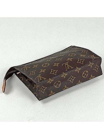 Louis Vuitton Louis Vuitton Pochette Toilette 19 Makeup Cosmetics Bag/Pouch Monogram Brown M47544 Women's (view 2)
