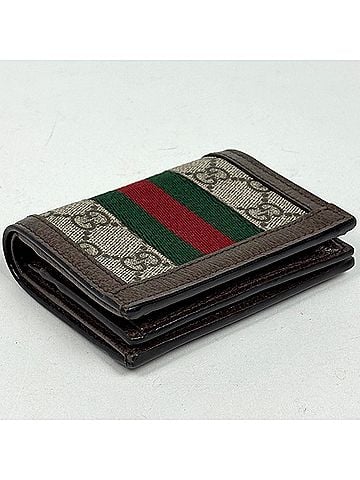 Gucci Gucci Ophidia GG Small Wallet Double G Web Sherry Line Bi-fold Supreme Brown 735574 Women's (view 2)