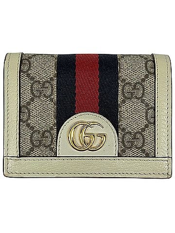 Gucci Gucci GG Bi-fold Wallet Ophidia Sherry Line Web Supreme Beige 523155 Women's (view 1)