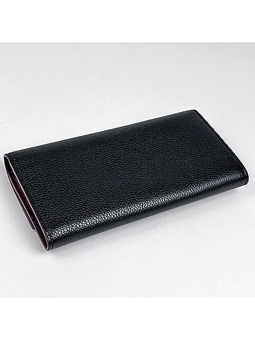 Gucci Gucci GG Marmont Continental Wallet, Bicolor Leather Long Black and Bordeaux, 456116, Women's (view 2)