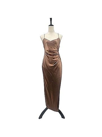 The Sei Strappy Gathered Silk Gown Cocktail Dress (view 1)
