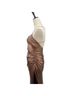 The Sei 100% Silk Brown Tan Cocktail Dress Size 4 - photo 7