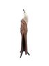 The Sei 100% Silk Brown Tan Cocktail Dress Size 4 - photo 8