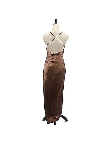 The Sei Strappy Gathered Silk Gown Cocktail Dress (view 2)