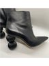 Cult Gaia 100% Leather Black Ankle Boots Size EU 37 1/2 - photo 5