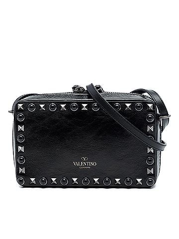 Valentino Textured Leather Rolling Rockstud Camera Bag (view 1)