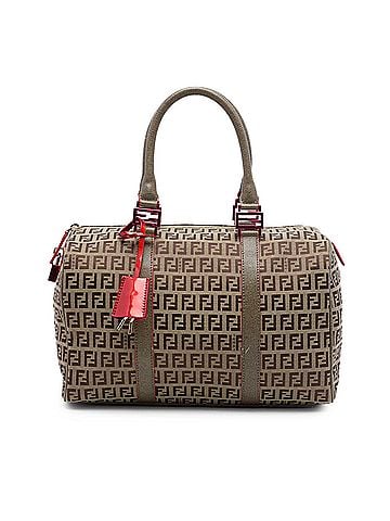 Fendi Zucchino Canvas Forever Bauletto Boston Bag (view 1)