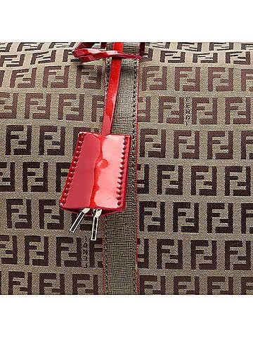 Fendi Zucchino Canvas Forever Bauletto Boston Bag (view 2)