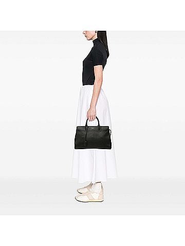 Saint Laurent Medium Grained Calfskin Cabas Rive Gauche Satchel (view 2)