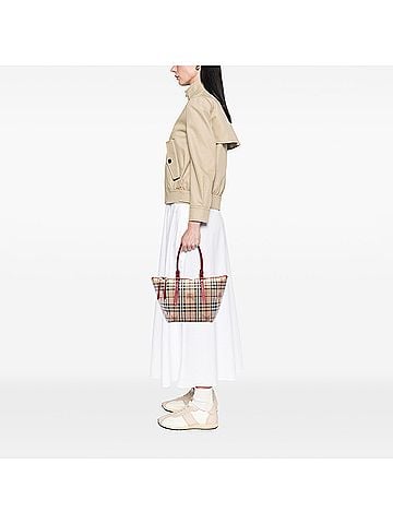 Burberry Small Haymarket Check Coated Canvas Salisbury Tote (view 2)