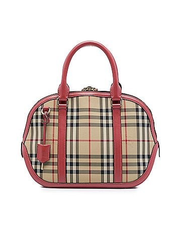 Burberry Small Haymarket Check Nylon Orchard Bowling Bag (view 1)