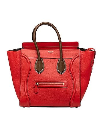 Céline Mini Bicolor Leather Luggage Tote (view 1)