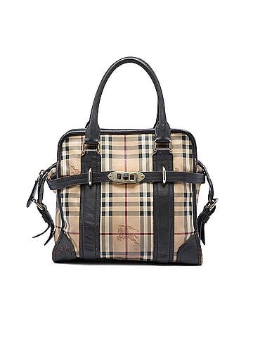 Burberry Haymarket Check Coated Canvas Minford Portrait Satchel (view 1)