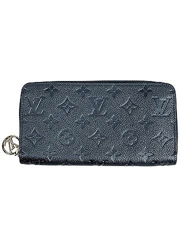 Louis Vuitton Louis Vuitton Zippy Wallet, Round Zipper, Metallic Long Monogram Empreinte, Navy Blue, M82838, Women's (view 1)