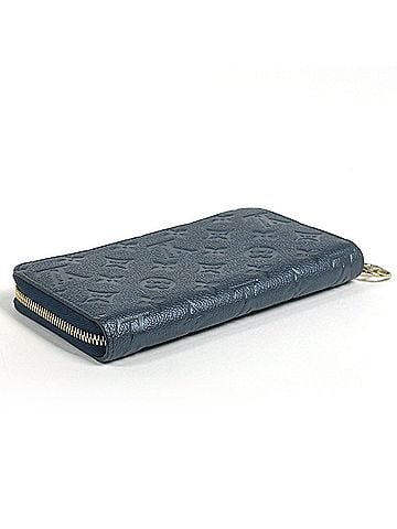 Louis Vuitton Louis Vuitton Zippy Wallet, Round Zipper, Metallic Long Monogram Empreinte, Navy Blue, M82838, Women's (view 2)