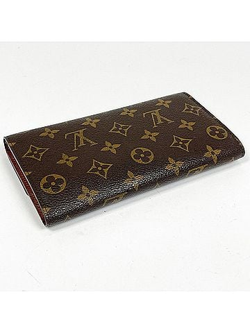 Louis Vuitton Louis Vuitton Portefeuille Tresor International Tri-fold Long Wallet, Monogram Brown, M61215, Women's (view 2)