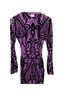 Privy Print Purple Black Cocktail Dress Size S - photo 1
