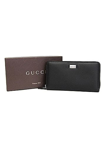 Gucci Gucci 368185 Men's Leather Long Wallet (bi-fold) Black (view 2)
