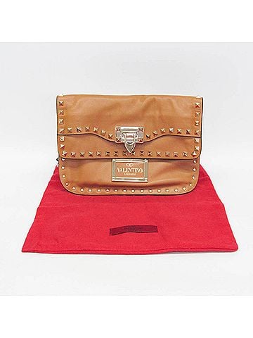 Valentino Garavani Valentino Garavani Lockstuds AWB00968 Women's Leather Shoulder Bag,Sling Bag Camel (view 2)