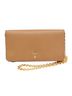 Prada 100% Leather Brown Prada Women's Leather Chain/Shoulder Wallet Light Brown One size - photo 1