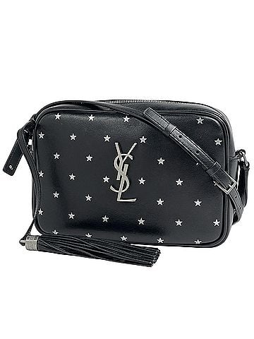 Yves Saint Laurent Yves Saint Laurent Saint Laurent Paris Lou Camera Bag, Star Fringe Tassel Logo Shoulder Leather, Black, 574494, Women's (view 1)