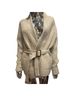 Chic 100% Wool Tan Cardigan Size L - photo 1