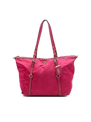 Prada Saffiano Trimmed Tessuto Satchel (view 1)