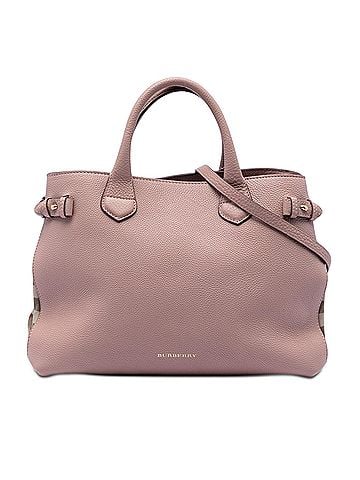 Burberry Medium Calfskin and House Check Banner Satchel (view 1)