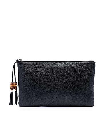 Gucci Calfskin Bamboo Tassel Clutch (view 1)