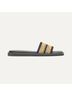 ROTHY'S 100% Recycled Plastic Stripes Black Gold Sandals Size 9 - photo 6