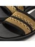 ROTHY'S 100% Recycled Plastic Stripes Black Gold Sandals Size 9 - photo 7
