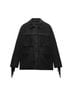 Zara 100% Suede Black Coat Size XS - photo 1