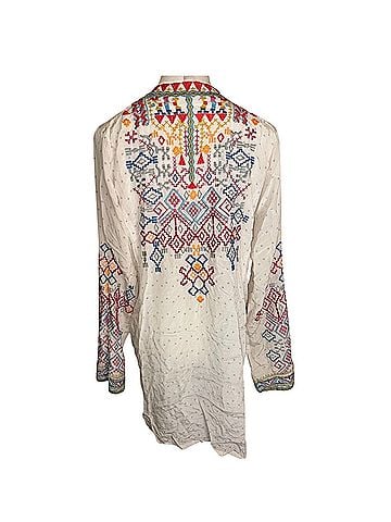 Johnny Was Biya Long Sleeve Silk Top (view 2)