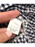 Amanda Uprichard 100% Cotton Checkered-gingham Blue White Blouse Size L - photo 5