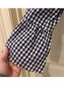 Amanda Uprichard 100% Cotton Checkered-gingham Blue White Blouse Size L - photo 4