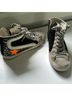 Golden Goose Gray Orange Sneakers Size 7 - photo 3
