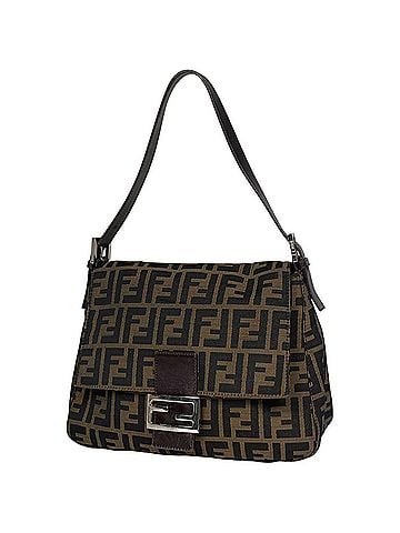 Fendi Fendi Zucca pattern shoulder bag, handbag, one-shoulder Mamma Baguette canvas, brown, 26325, women's. (view 1)