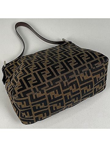 Fendi Fendi Zucca pattern shoulder bag, handbag, one-shoulder Mamma Baguette canvas, brown, 26325, women's. (view 2)