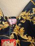 Penelope Project Floral Black Gold Sleeveless Blouse Size XL - photo 5