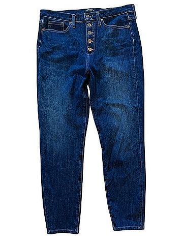 Banana Republic Dark Indigo High-Rise Button-Fly Jeans Jeans (view 1)