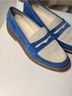 Duke & Duchess 100% Suede Blue Ivory White Flats Size 6 - photo 4