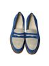 Duke & Duchess 100% Suede Blue Ivory White Flats Size 6 - photo 1