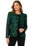 Aquascutum Bow Print Green Black Jacket Size 10 - photo 1